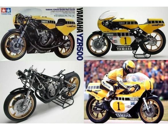 TAMIYA 14001 YAMAHA YZR500 GRAND PRIX RACER MOTORCYCLE SERIES NO.1 kit moto 1:12 Modellino