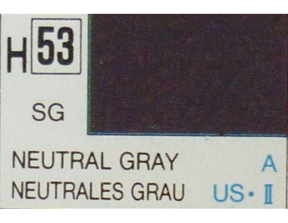 Gunze GU0053 NEUTRAL GREY SEMI-GLOSS ml 10 Pz.6 Modellino