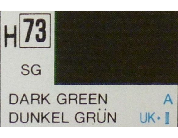 Gunze GU0073 DARK GREEN SEMI-GLOSS  ml 10 Pz.6 Modellino