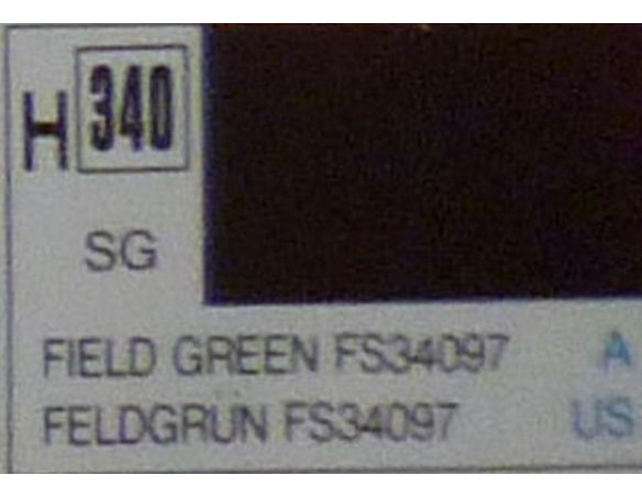Gunze GU0340 FIELD GREEN SEMI-GLOSS ml 10 Pz.6 Modellino
