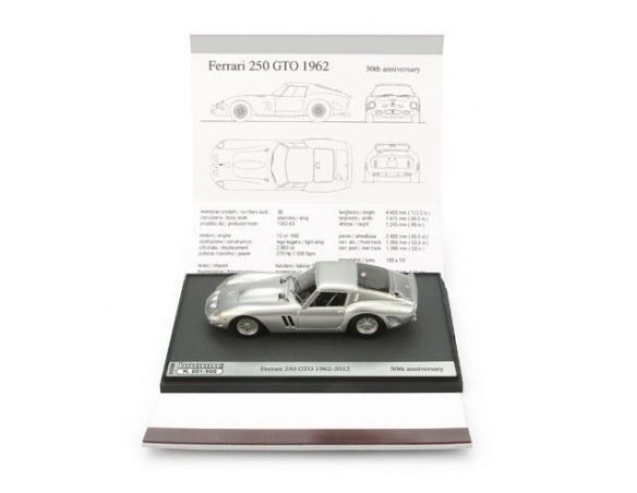 Brumm BMS1250A FERRARI 250 GTO 1962-2012 50th ANNIVERS. ED.LIM.500 PCS ALLUMINIO 1:43 Modellino