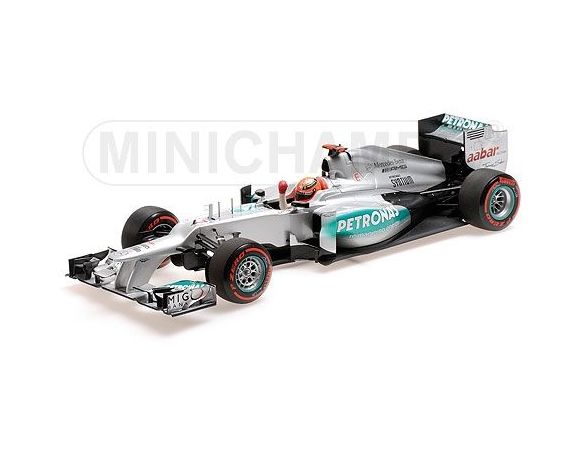 MINICHAMPS 110120107 MERCEDES F1 W03 M. SCHUMACHER POLE POSITION MONACO GP 2012 Modellino