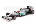 MINICHAMPS 110120107 MERCEDES F1 W03 M. SCHUMACHER POLE POSITION MONACO GP 2012 Modellino