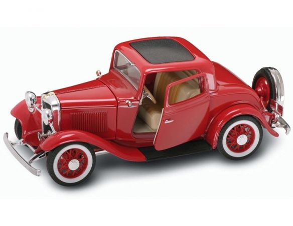 Yat Ming YM92248R FORD 3 WINDOW COUPE' 1932 RED 1:18 Modellino