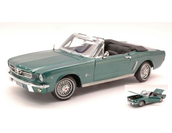 Cararama Motorama MTM73145MG FORD MUSTANG OPEN 1964 GREEN 1:18 Modellino