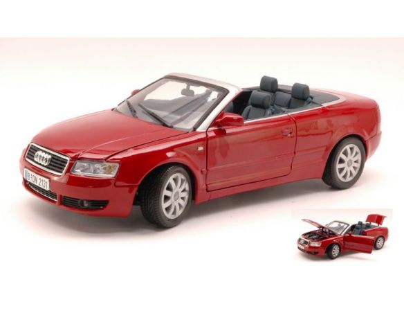 Cararama Motorama MTM73148R AUDI A4 CABRIOLET 2000 RED 1:18 Modellino