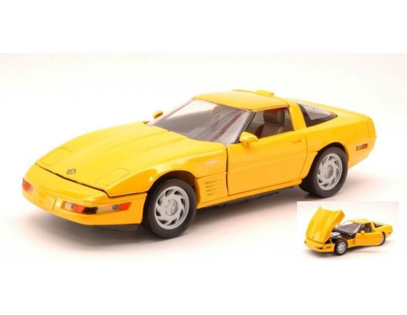 Cararama Motorama MTM73202Y CHEVROLET CORVETTE ZR-1 1993 YELLOW 1:24 Modellino