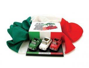 Brumm TRIO500 SET 3 Pezzi FIAT 500D 1960 + FLAG 1/43 Modellino