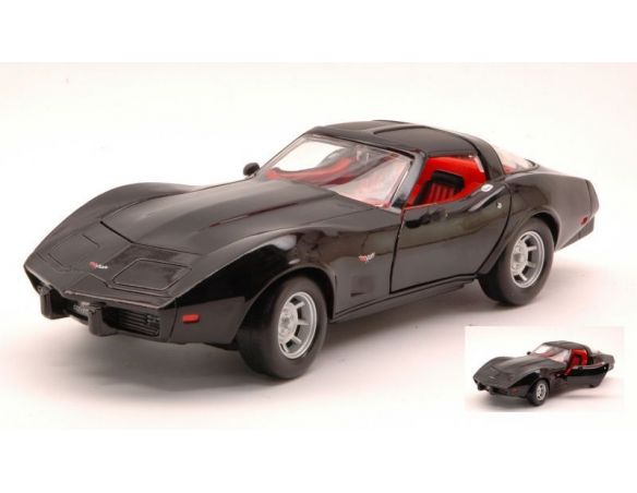 Cararama Motorama MTM73244BK CORVETTE 1979 BLACK 1:24 Modellino