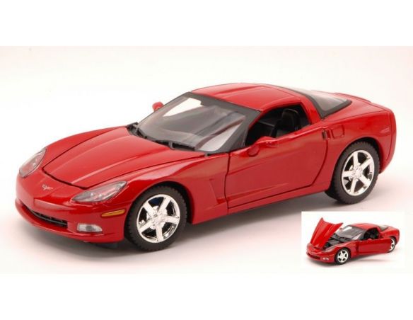 Cararama Motorama MTM73270RD CORVETTE C6 2005 RED 1:24 Modellino