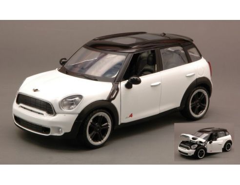 Cararama Motorama MTM73353WH MINI COOPER S COUNTRYMAN 2011 WHITE W/BLACK  ROOF 1:24 Modellino