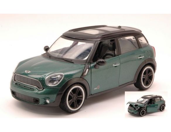 Cararama Motorama MTM73353GR MINI COOPER S COUNTRYMAN 2011 GREEN W/BLACK  ROOF 1:24 Modellino