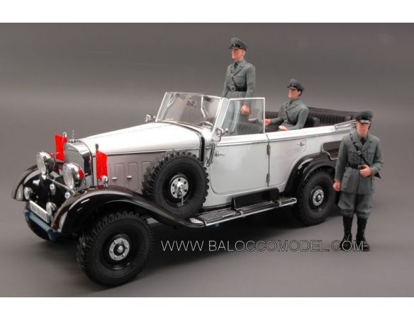 Signature SIGN38202 MERCEDES G 4 1938 WHITE W/FIGURES 1:18 Modellino
