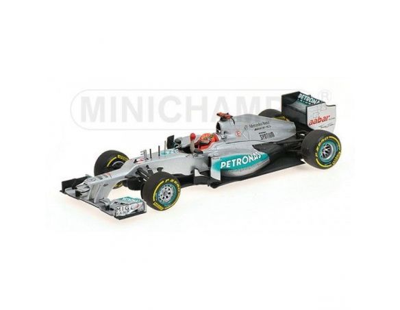Minichamps PM110120207 MERCEDES M.SCHUMACHER 2012 N.7 3rd PLACE EUROPEAN GP 1:18 Modellino