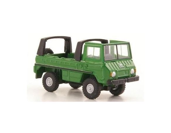 Bub 05550 PINZGAUER 2 ASSI OPEN TOP GREEN 1/87 Modellino