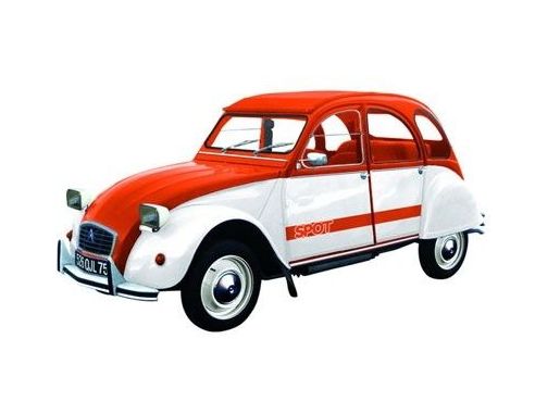 Solido 118360 CITROEN 2 CV SPOT 1976 white/orange 1/18                                         Modellino