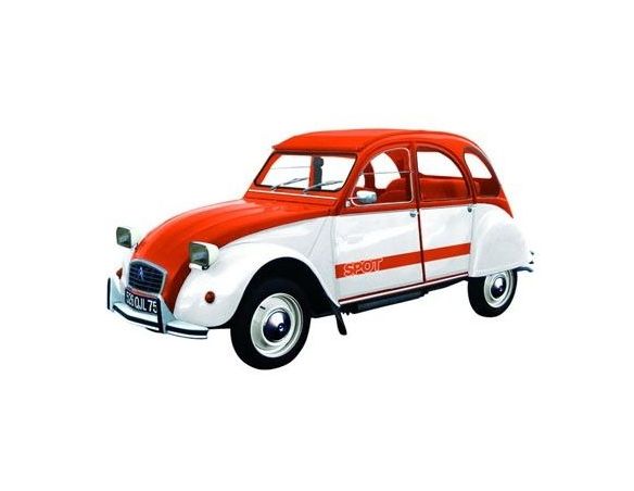 Solido 118360 CITROEN 2 CV SPOT 1976 white/orange 1/18                                         Modellino