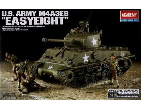 Academy Hobby Model Kits 13321 Carro armato U.s. Army M4A3E8 EASYEIGHT 1:35 Modellino