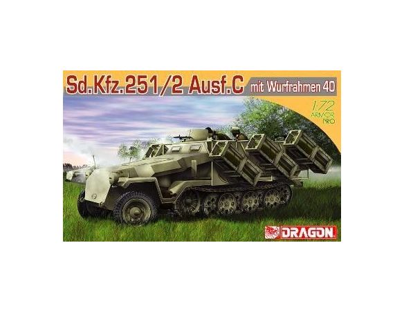 Dragon D7306 SD.Kfz.251/2 Ausf. C mit Wurfrahmen 40 1:72 kit militari Modellino