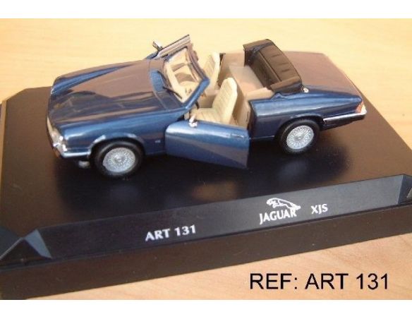 Details Cars 131 JAGUAR XJS CONVERTIBLE BLUE 1/43 Scatola Rovinata Modellino