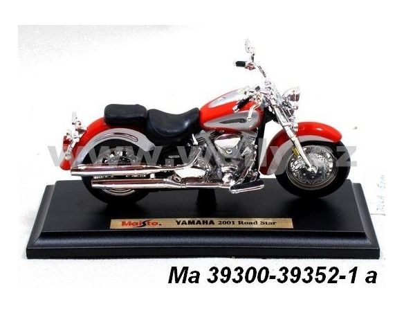 Maisto MI39352 YAMAHA ROAD STAR RED 1/18 Modellino Scatola rovinata