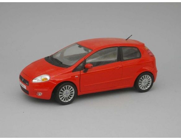 Cararama Motorama 492976 FIAT GRANDE PUNTO RED 1/24 Auto Stradali Modellino