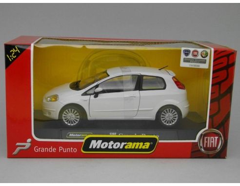 Cararama Motorama 492976 FIAT GRANDE PUNTO WHITE 1/24 Auto Stradali     Modellino