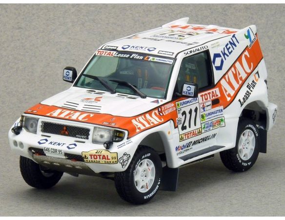 Skid SKM99031 MITSUBISHI PAJERO EVO STRUGO / CATTARELLI RALLYE GRANADA DAKAR 1999 1/43 Modellino