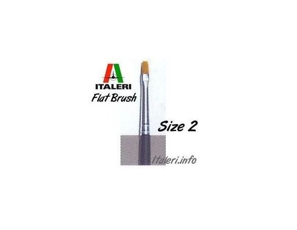 Italeri IT51225 PENNELLO SINTETICO PIATTO 2 Pz.6 Modellino