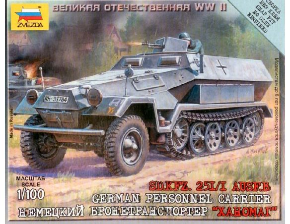 Zvezda Z6127 SD KFZ 251/1 AUSF.B KIT 1:100 Modellino