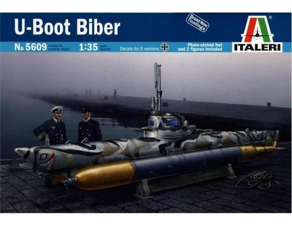 Italeri IT5609 U-BOOT BIBER MIDGE SUBMARINE KIT 1:35 Modellino