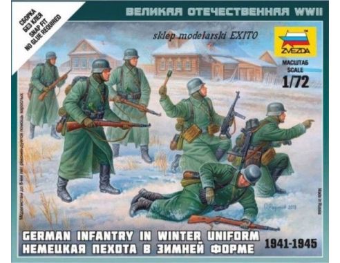 Zvezda Z6198 GERMAN INFANTRY WWII WINTER UNIF.KIT 1:72 Modellino
