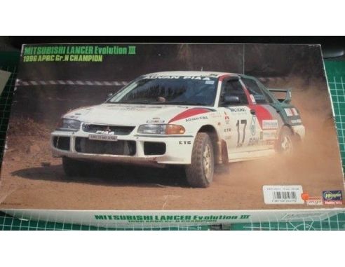 Hasegawa Hobby Kits 25071 MITSUBISHI LANCER EVOLUTION III 1996 APRC GR. N CHAMPION 1/24 Kit Auto Modellino