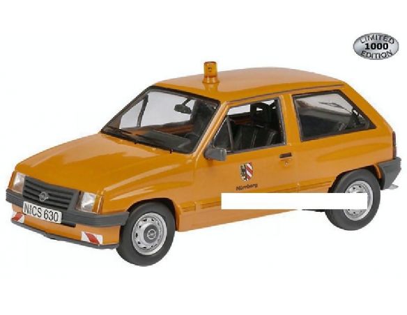 Schuco SH3413 OPEL CORSA A NURNBERG SAFETY 1:43 Modellino