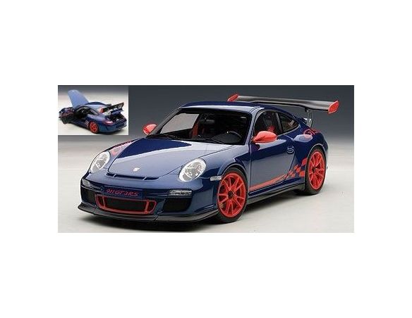 Auto Art / Gateway AA78144 PORSCHE 911 (997) GT3 3.8 2011 BLU C/STRISCE ROSSE 1:18 Modellino