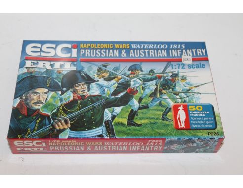 ESCI ERTL P226 NAPOLEONIC WARS WATERLOO 1815 - PRUSSIAN & AUSTRIAN INFANTRY 1:72 Modellino