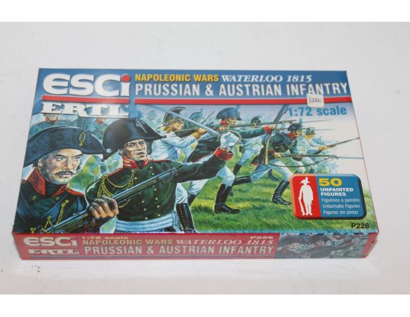 ESCI ERTL P226 NAPOLEONIC WARS WATERLOO 1815 - PRUSSIAN & AUSTRIAN INFANTRY 1:72 Modellino