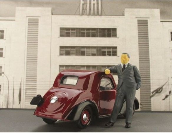 Brumm AS43 Topolino bicolore 1936 omaggio al progettista Giacosa Modellino