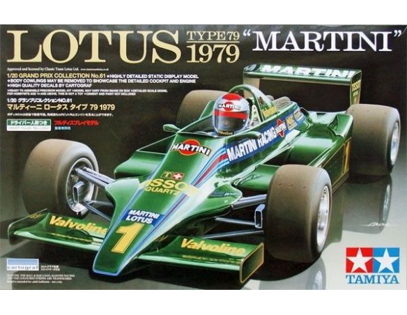 Tamiya TA20061 Lotus Type 79 1979 MARTINI Grand Prix No.61 1/20 Modellino