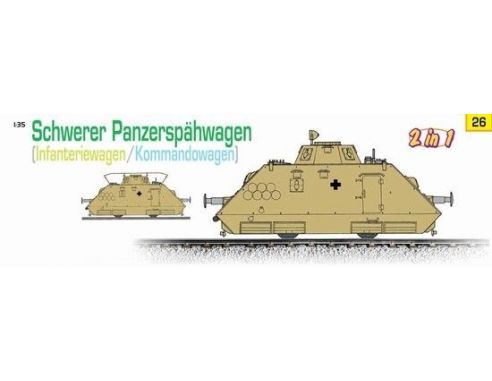 Dragon D9126 Schwerer Panzerspahwagen Infanteriewagen/Kommandowagen 1:35 Kit Mezzi Militari Modellino