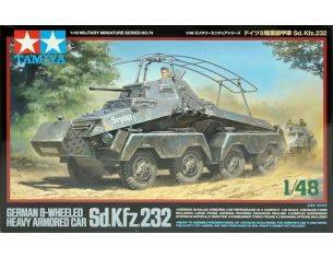 Tamiya TA32574 GERMAN 8-WHEELED HEAVY ARMORED CAR Sd. Kfz. 232 KIT 1:48 Kit Mezzi Militari Modellino