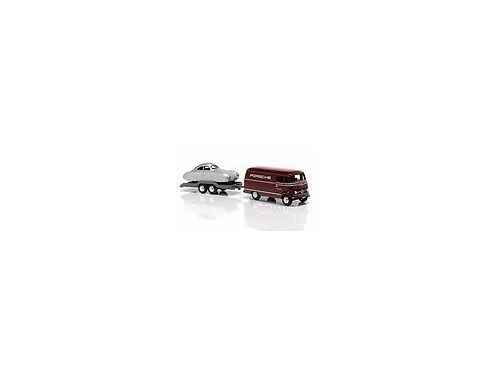 Bub 06810 MB L319 BOX VAN+TRAILER+PORSCHE TYP Modellino