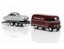 Bub 06810 MB L319 BOX VAN+TRAILER+PORSCHE TYP Modellino