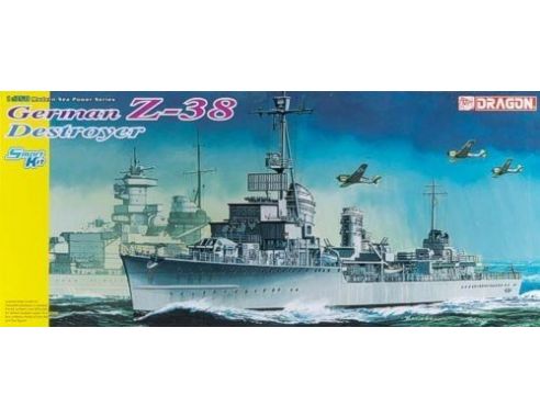 Dragon D1049 MODERN SEA POWER SERIES GERMAN Z-38 DESTROYER 1/350 Modellino