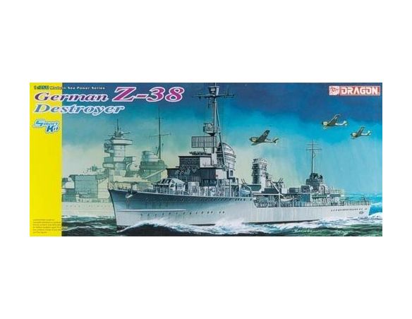Dragon D1049 MODERN SEA POWER SERIES GERMAN Z-38 DESTROYER 1/350 Modellino
