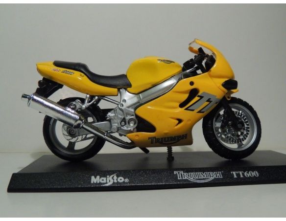 Maisto MI39355 TRIUMPH TT600 YELLOW 1/18 Modellino