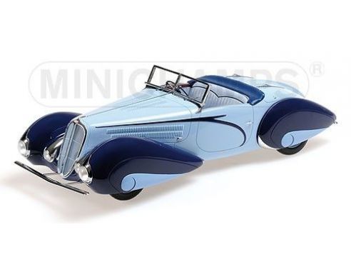 Minichamps PM107116160 DELAHAYE TYPE 135-M CABRIOLET 1937 BLUE & LIGHT BLUE 1:18 Modellino
