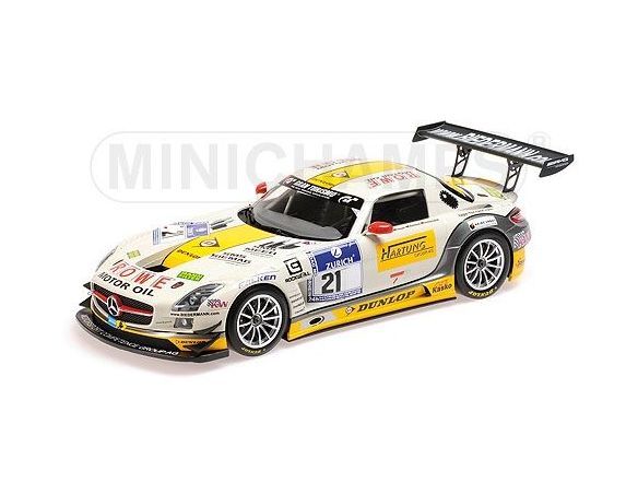 MINICHAMPS 151133121 MERCEDES BENZ SLS AMG GT3 HEYER 24H NURBURGRING 2013 Modellino