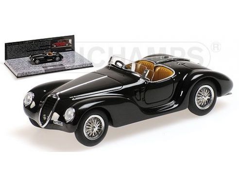 MINICHAMPS 437120231 ALFA ROMEO 6C CORSA SPIDER 1939 BLACK Modellino