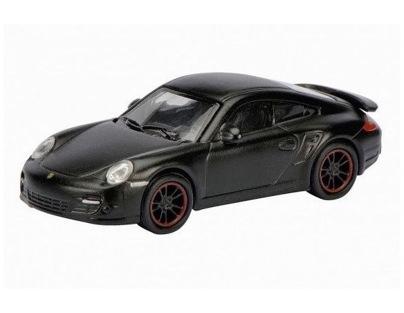 Schuco 26094 PORSCHE 911 TURBO MATT BLACK 1/87 Modellino